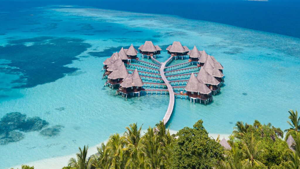 Maisons traditionnelles en forme de S Maldives Tyché Company